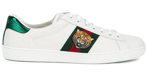 gucci ace tigre|gucci embroidered sneakers.